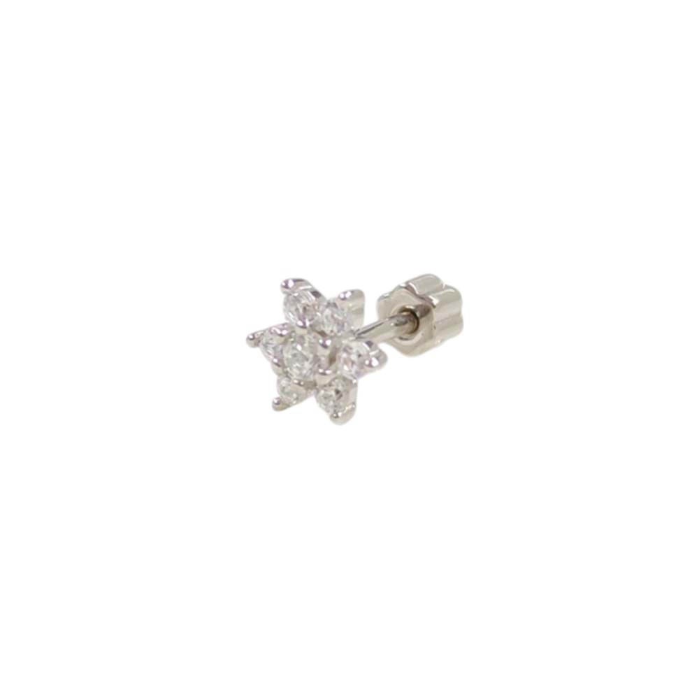 ÇİÇEK GÜMÜŞ TRAGUS PIERCING