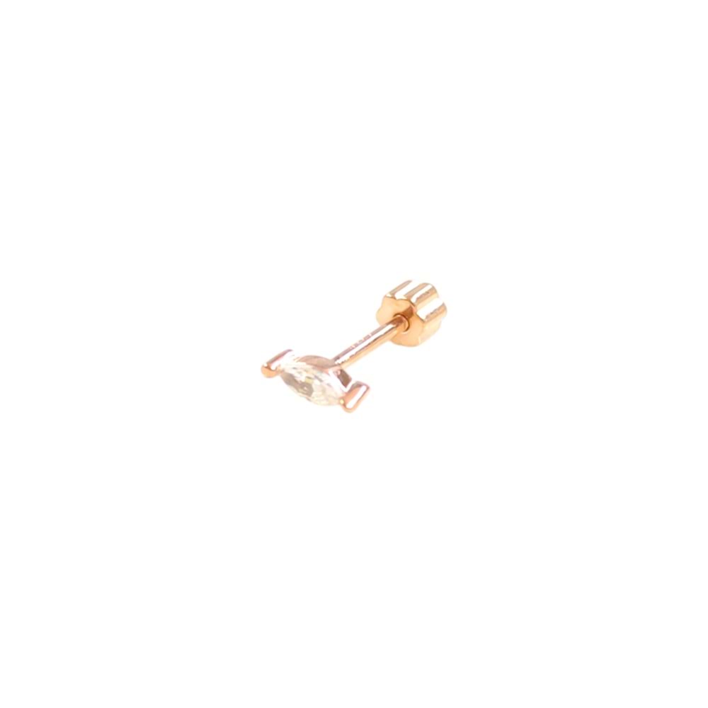 MEKİK TAŞ GÜMÜŞ TRAGUS PIERCING - ROSE BAKIR
