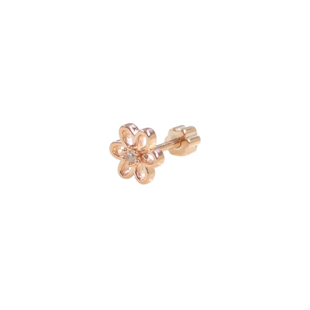 PAPATYA GÜMÜŞ TRAGUS PIERCING - ROSE BAKIR