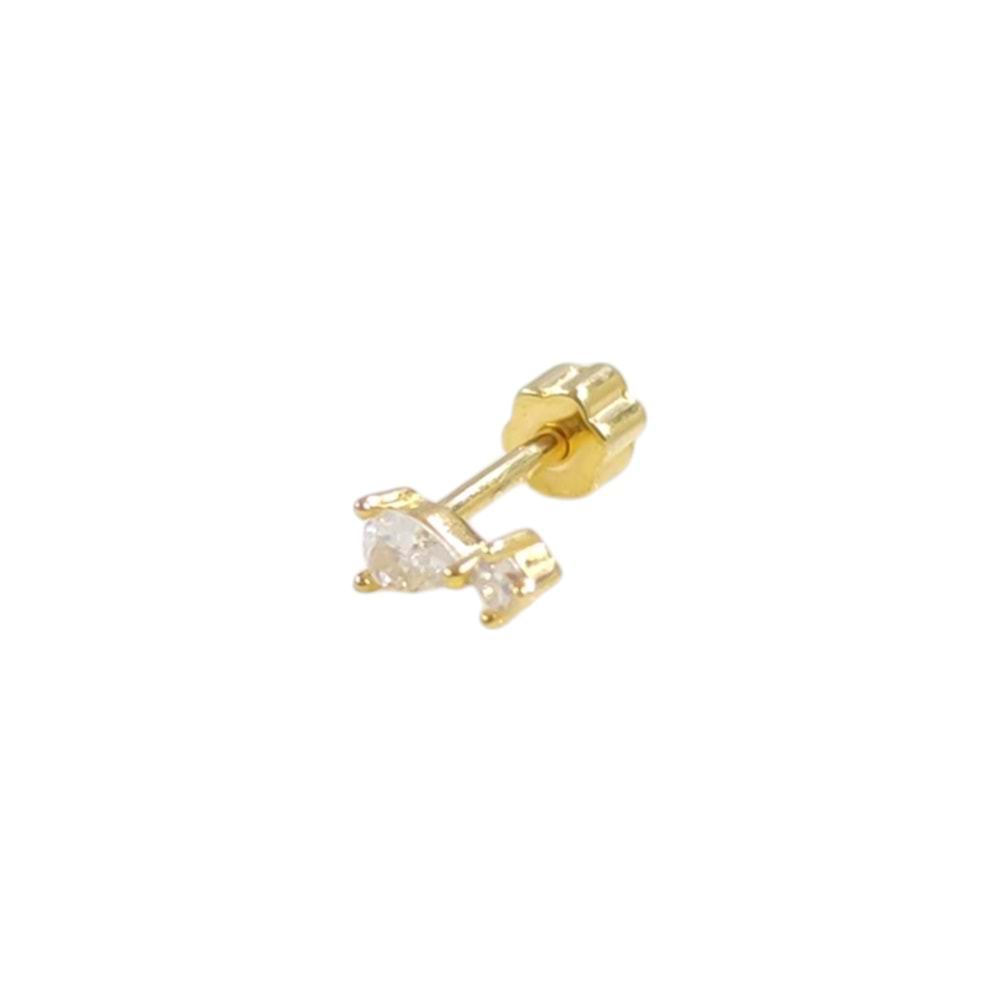 ÇITIR DAMLA GÜMÜŞ TRAGUS PIERCING - ALTIN SARI