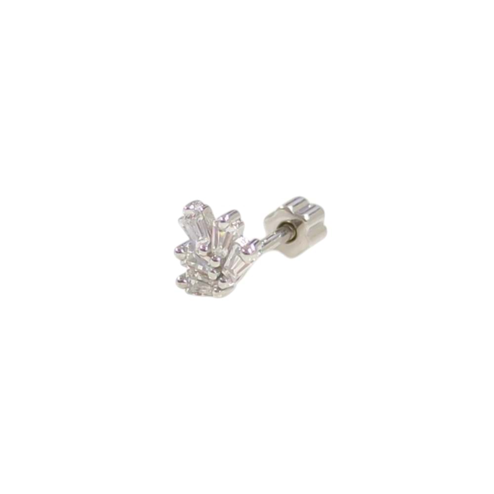 BAGET YAPRAK GÜMÜŞ TRAGUS PIERCING