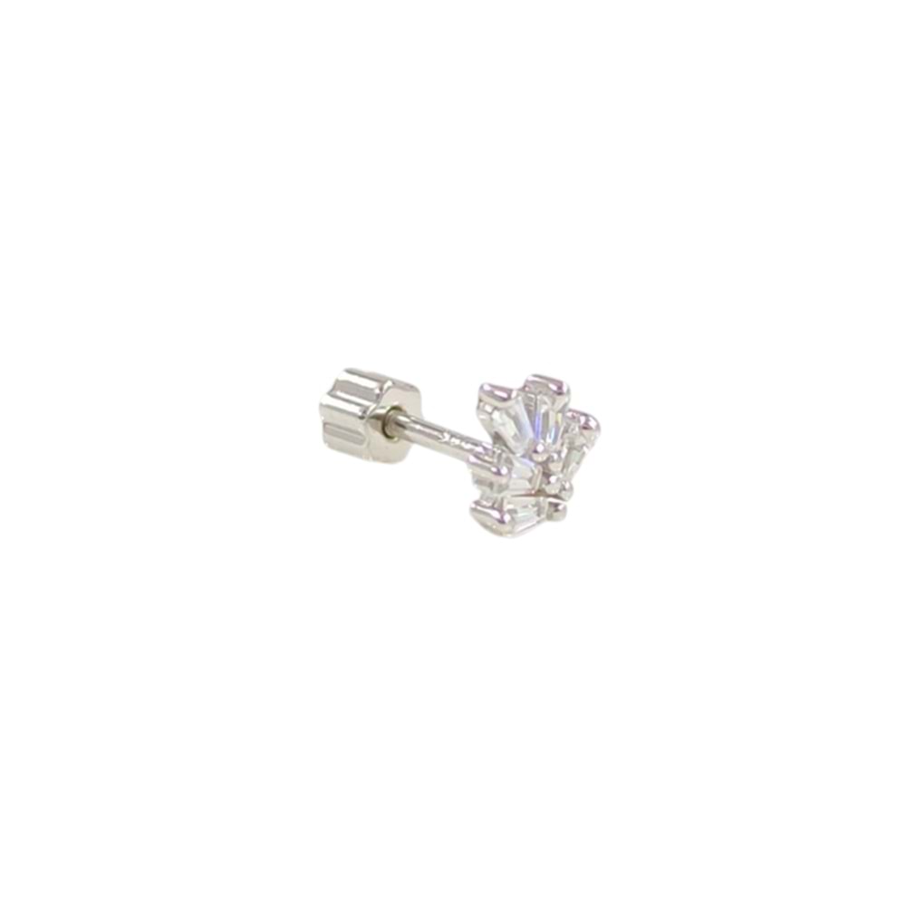 BAGET YAPRAK GÜMÜŞ TRAGUS PIERCING
