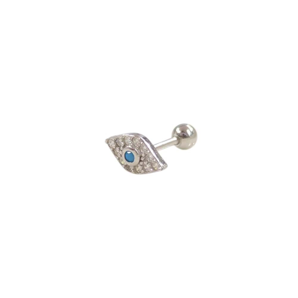 MAVİ GÖZ GÜMÜŞ TRAGUS PIERCING