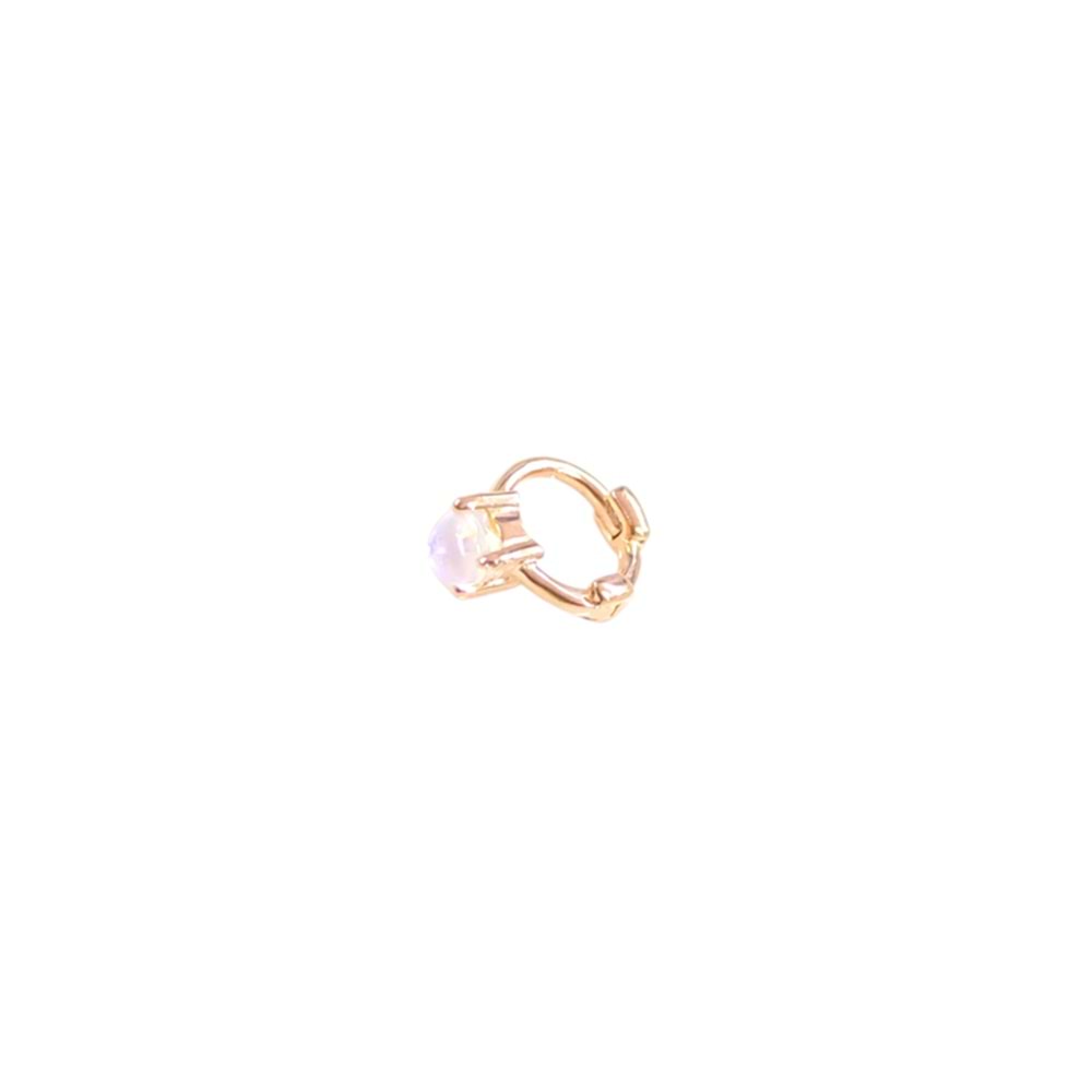YANAR DÖNER HALKA GÜMÜŞ TRAGUS PIERCING - ROSE BAKIR