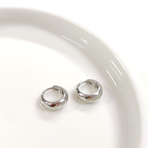 İTHAL DESENLİ BOMBELİ 10 MM GÜMÜŞ HALKA KÜPE