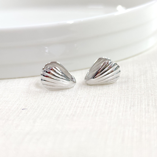 İTHAL MİDYE MİNİ GÜMÜŞ HALKA KÜPE - RODYUM BEYAZ