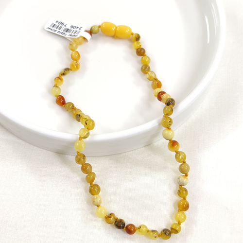 KEHRİBAR DOĞAL TAŞ BEBEK KOLYESİ