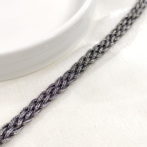 7 MM ÖRGÜ MODEL OKSİTLİ ERKEK BİLEKLİK 20 CM