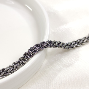 7 MM ÖRGÜ MODEL OKSİTLİ ERKEK BİLEKLİK 20 CM