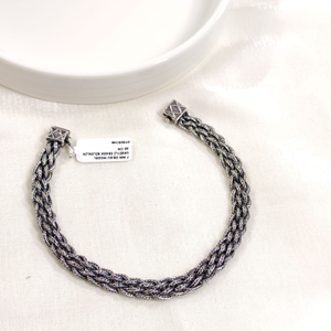 7 MM ÖRGÜ MODEL OKSİTLİ ERKEK BİLEKLİK 20 CM