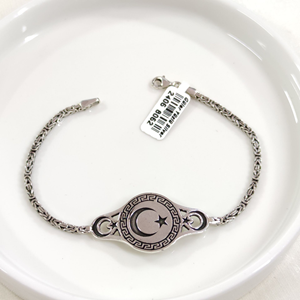 2,50 MM KRAL ZİNCİRLİ AY YILDIZ ERKEK BİLEKLİK 20 CM