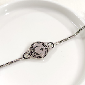 2,50 MM KRAL ZİNCİRLİ AY YILDIZ ERKEK BİLEKLİK 20 CM