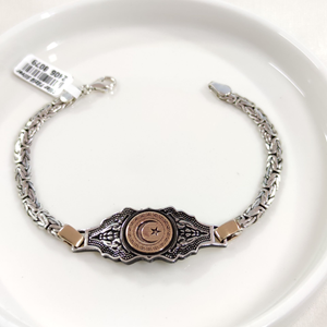 5,5 MM KRAL ZİNCİRLİ AY YILDIZ ERKEK BİLEKLİK 20 CM