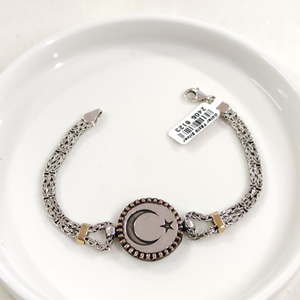 2,5 MM KRAL ZİNCİRLİ AY YILDIZ ERKEK BİLEKLİK 20 CM