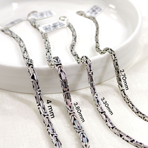 3,80 MM GÜMÜŞ KARE KRAL ZİNCİR BİLEKLİK 22 CM