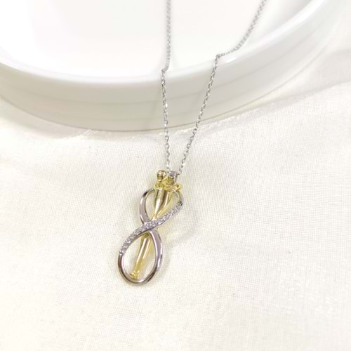 SARILAN SONSUZ GÜMÜŞ KOLYE