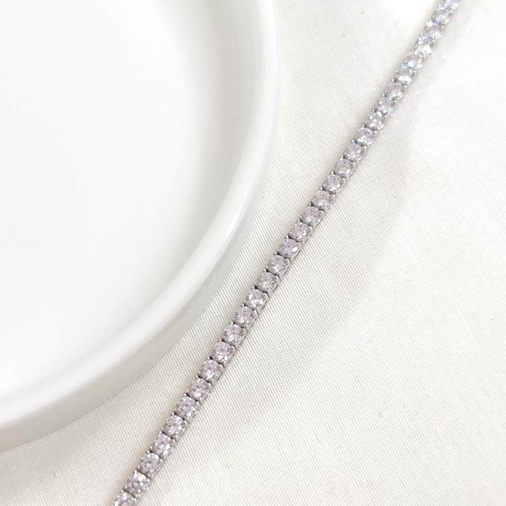 İTHAL 3,5 MM SU YOLU GÜMÜŞ BİLEKLİK 20 CM