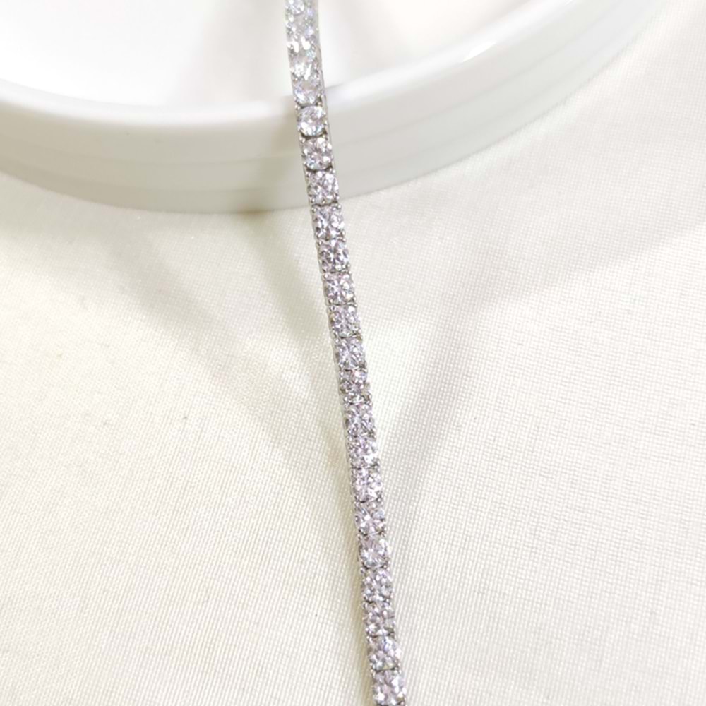 İTHAL 3,5 MM SU YOLU GÜMÜŞ BİLEKLİK 20 CM