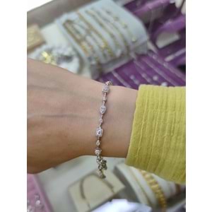 İTHAL BAGET DAMLA MONTÜR KİBAR GÜMÜŞ BİLEKLİK 17 CM