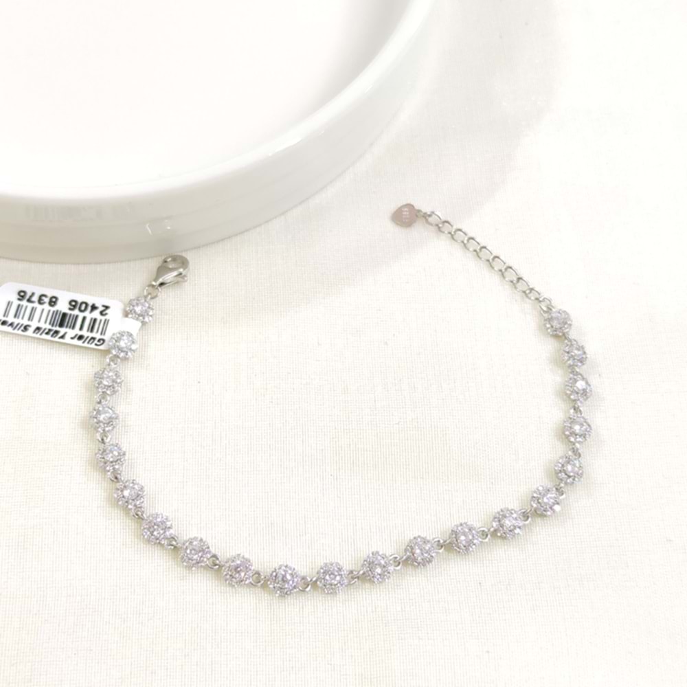 İTHAL 5 MM ÇİÇEK SU YOLU GÜMÜŞ BİLEKLİK