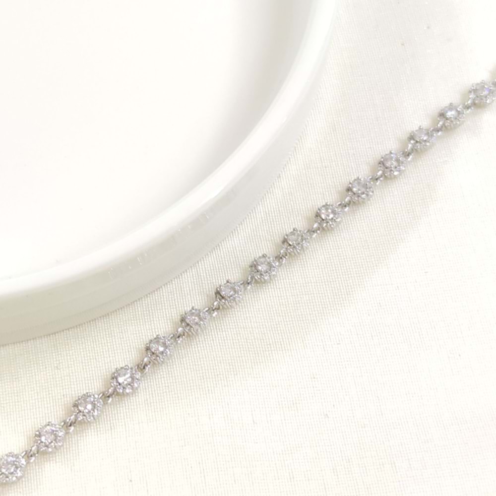 İTHAL 5 MM ÇİÇEK SU YOLU GÜMÜŞ BİLEKLİK