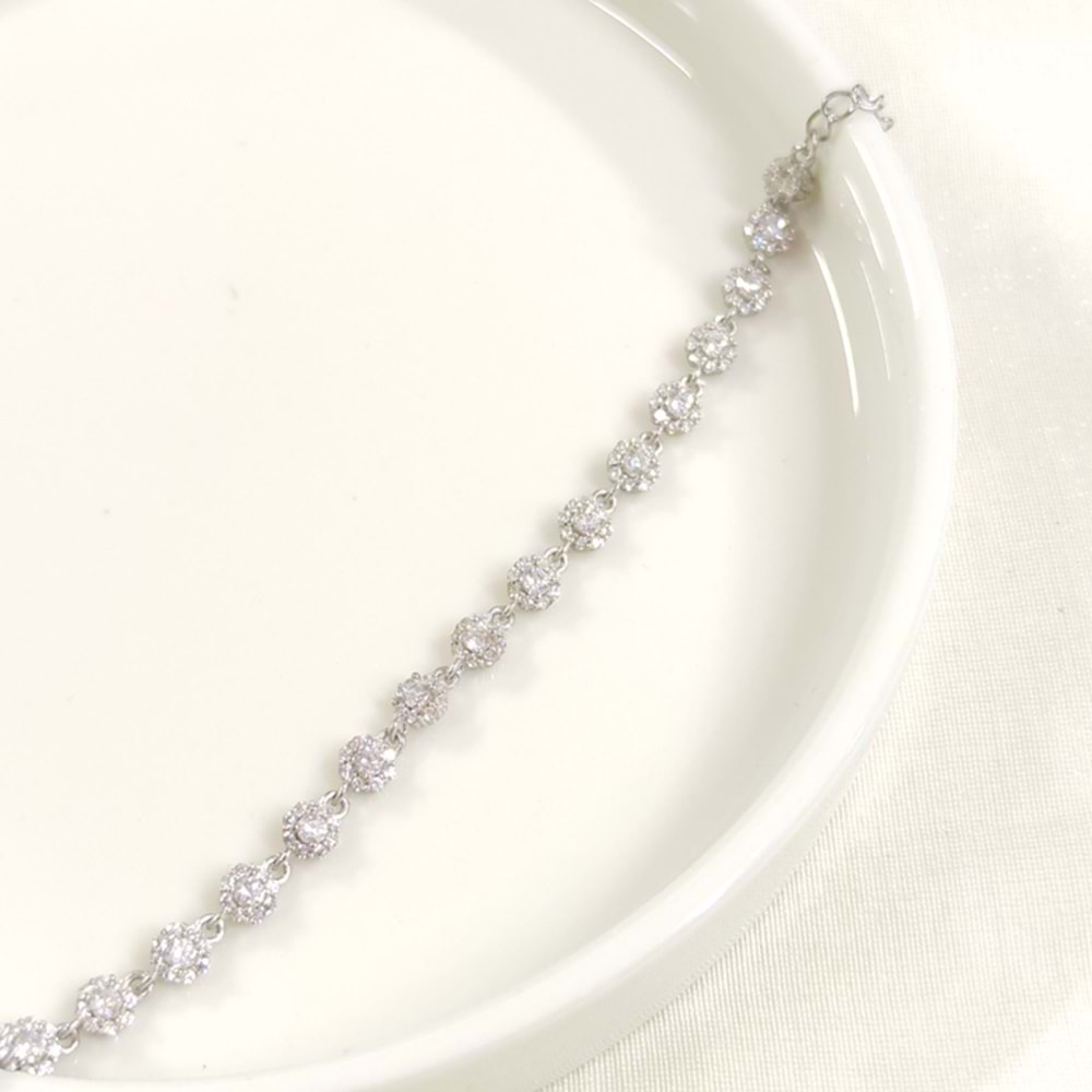 İTHAL 5 MM ÇİÇEK SU YOLU GÜMÜŞ BİLEKLİK
