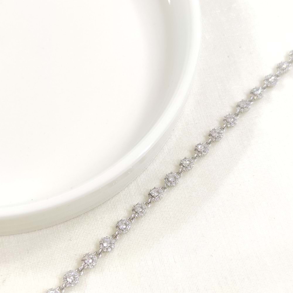 İTHAL 5 MM ÇİÇEK SU YOLU GÜMÜŞ BİLEKLİK
