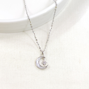 İTHAL SEDEF AY YILDIZ GÜMÜŞ KOLYE