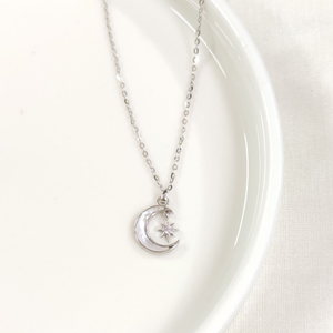 İTHAL SEDEF AY YILDIZ GÜMÜŞ KOLYE