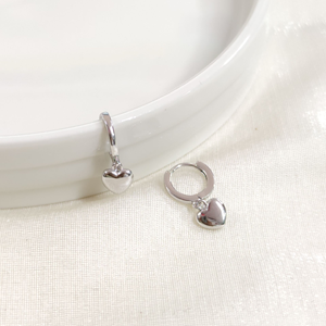 İTHAL KALP GÜMÜŞ 8 MM HALKA KÜPE