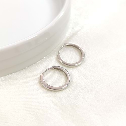 İTHAL 13 MM DÜZ GÜMÜŞ HALKA KÜPE