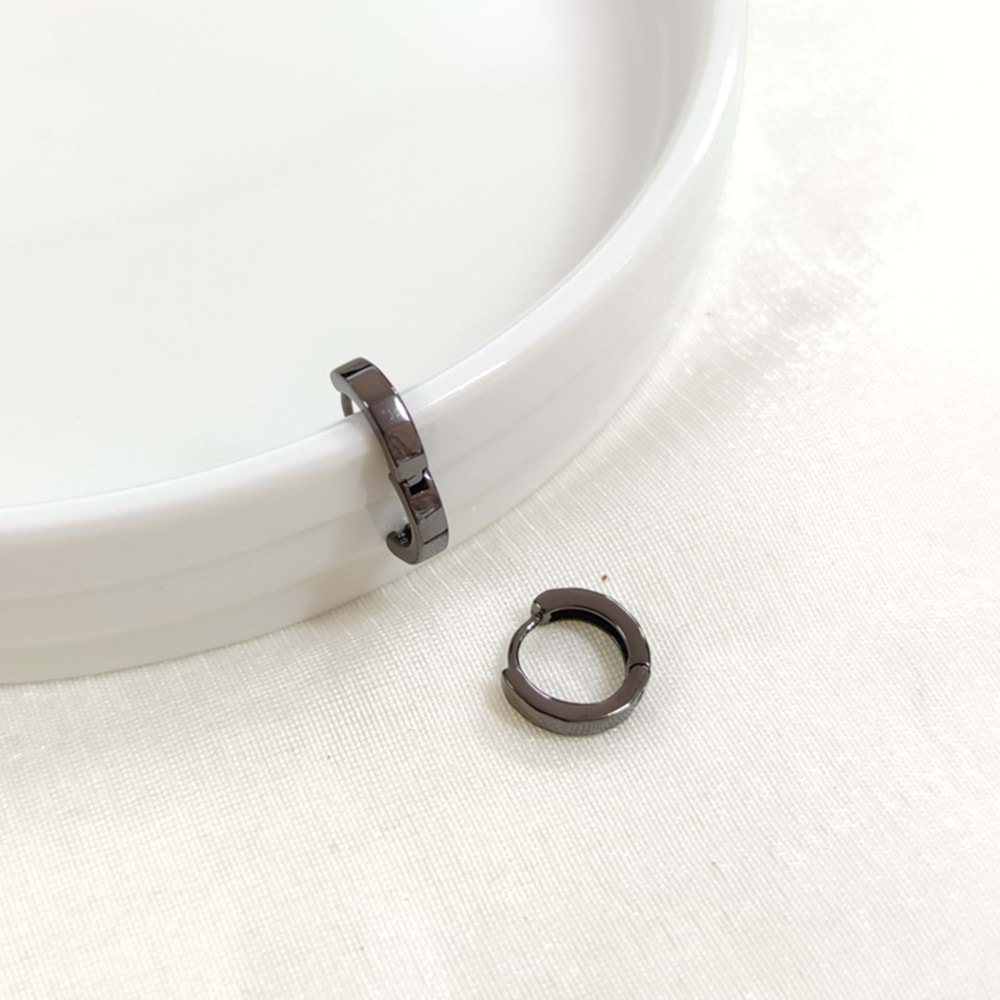 İTHAL 8 MM OKSİTLİ GÜMÜŞ HALKA KÜPE