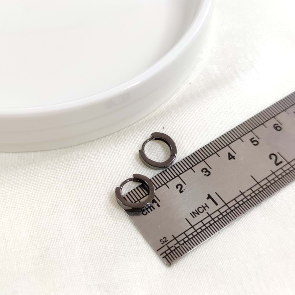 İTHAL 8 MM OKSİTLİ GÜMÜŞ HALKA KÜPE