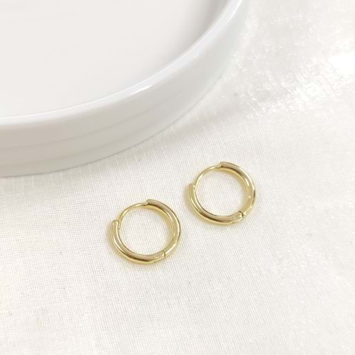 İTHAL 12 MM BOMBELİ GÜMÜŞ HALKA KÜPE