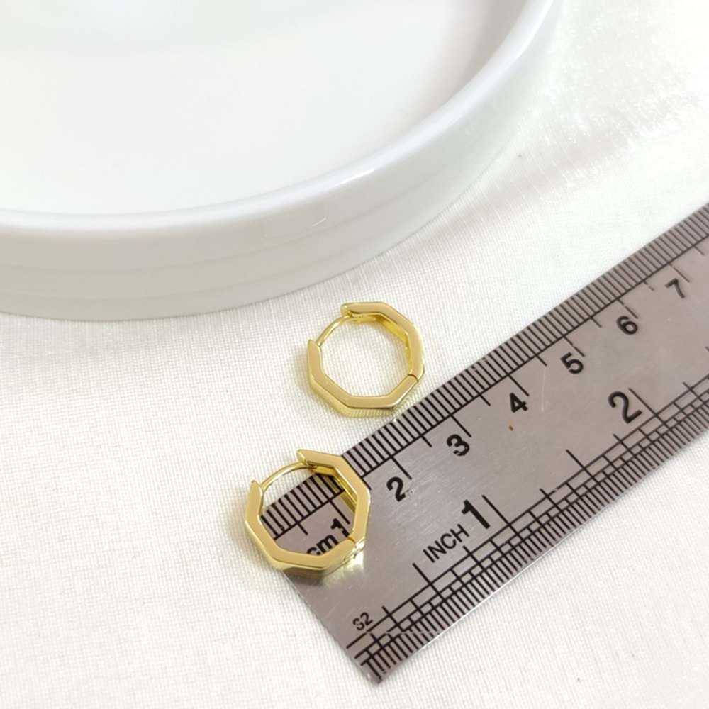 İTHAL 12 MM SEKİZGEN GÜMÜŞ HALKA KÜPE