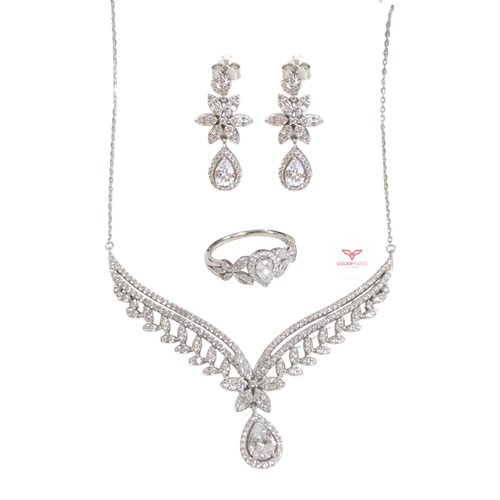 İTHAL DAMLA MONTÜR ÜÇLÜ GÜMÜŞ SET