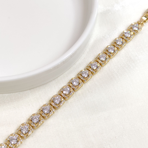 XUPING KARE TAŞLI BİLEKLİK GOLD 16+2 CM