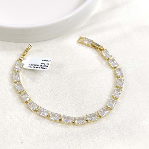 XUPING 5 MM SU YOLU BAGET BİLEKLİK GOLD 17+2 CM