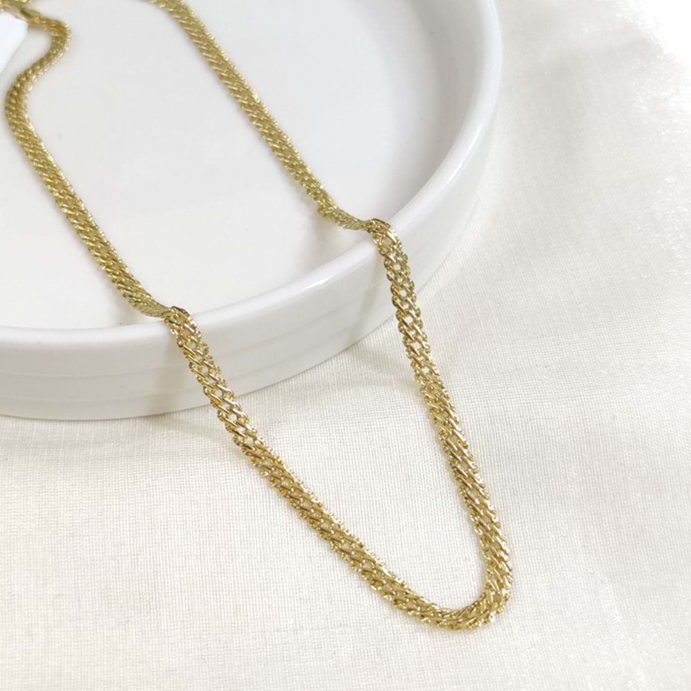 XUPING 3 MM NONNA ZİNCİR KOLYE 60 CM GOLD