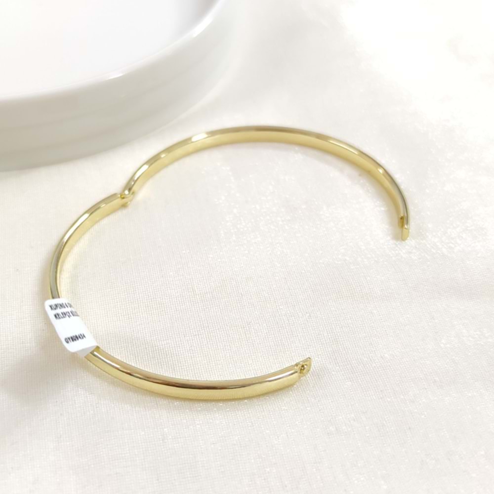 XUPING 6 CM DÜZ 4 MM KELEPÇE BİLEZİK GOLD