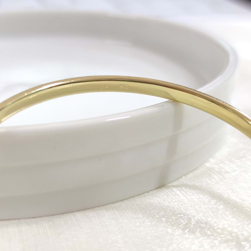 XUPING 6 CM DÜZ 4 MM KELEPÇE BİLEZİK GOLD