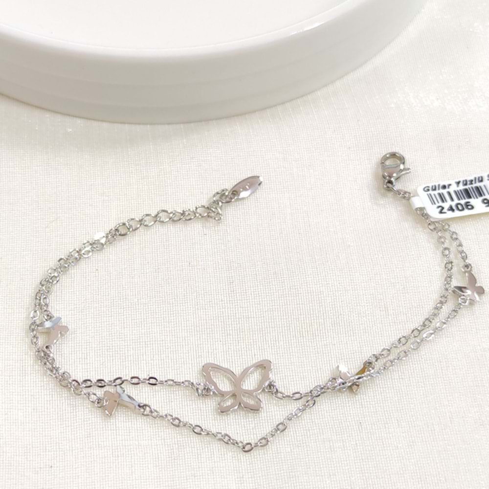 XUPING KELEBEK BİLEKLİK BEYAZ 17+3 CM