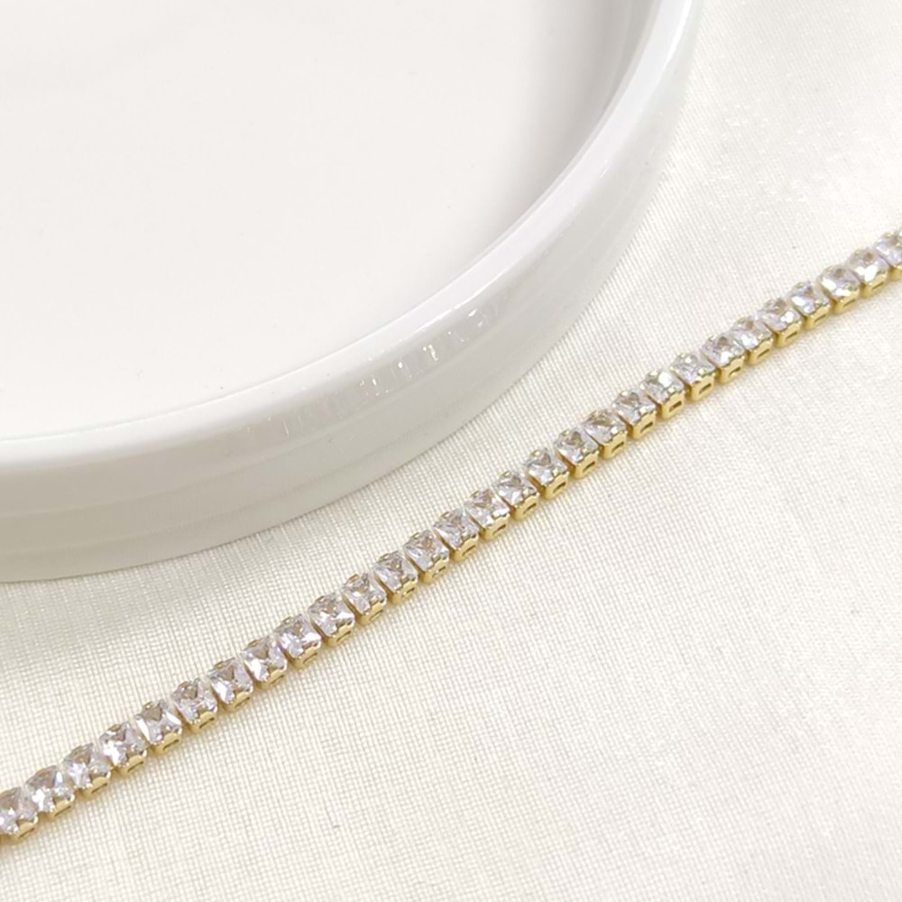 XUPING 3,5 MM BAGET SU YOLU BİLEKLİK GOLD 17+2 CM