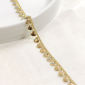 XUPING SALLANTILI KALP BİLEKLİK GOLD 17+3 CM