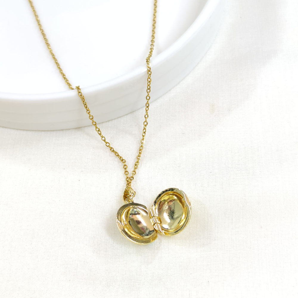 ÇELİK KAPAKLI KOLYE GOLD 40+5 CM