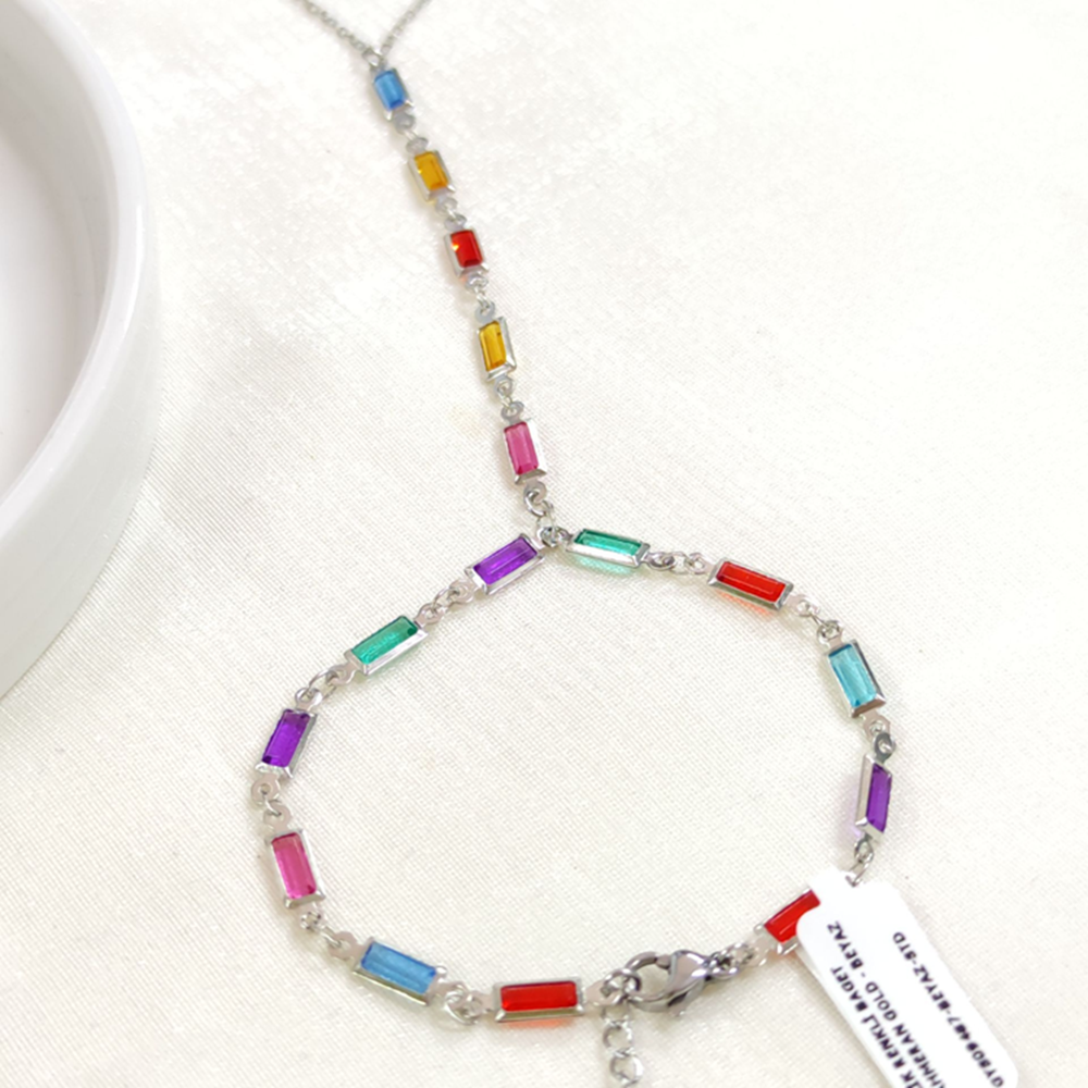 ÇELİK RENKLİ BAGET ŞAHMERAN GOLD - BEYAZ