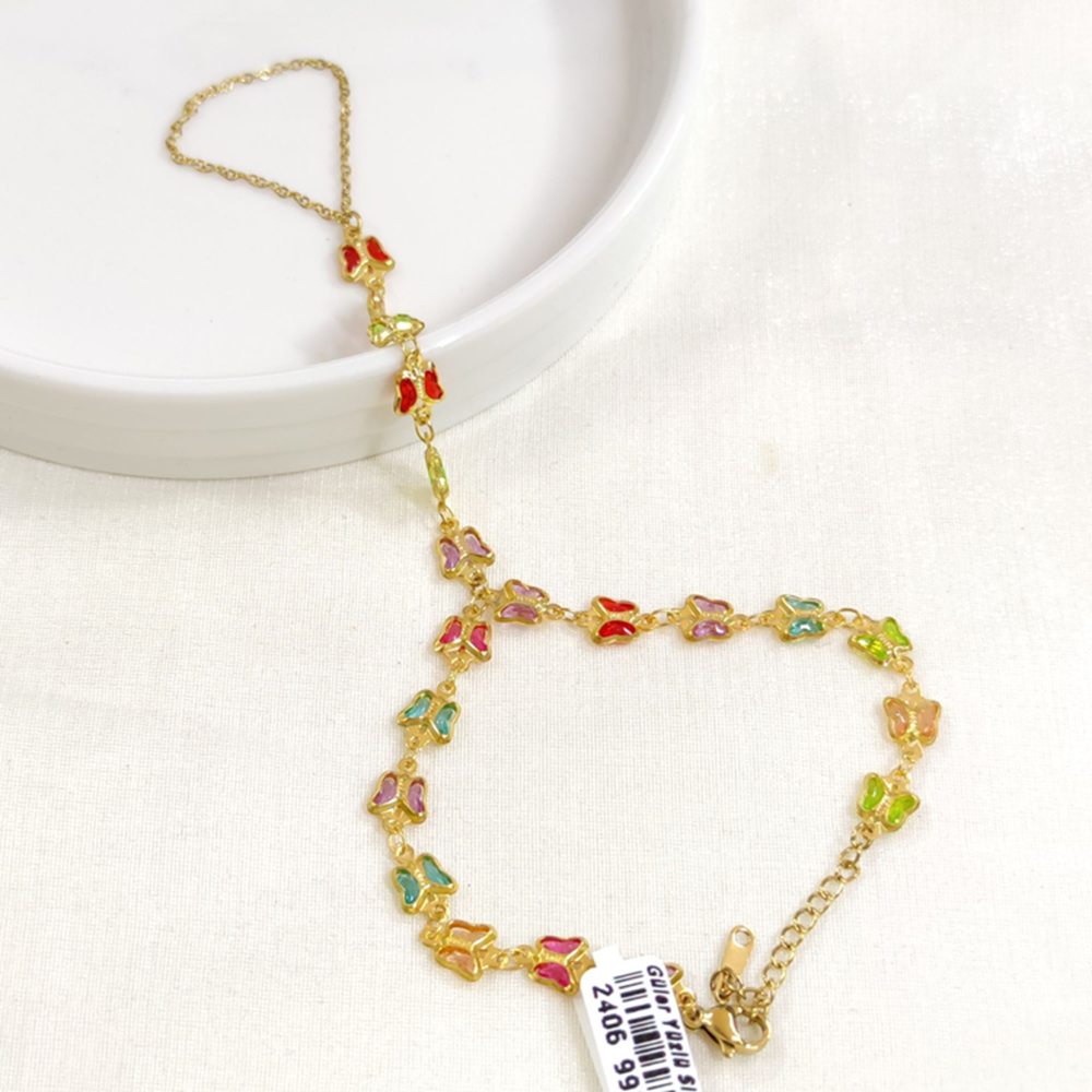 ÇELİK RENKLİ KELEBEK ŞAHMERAN GOLD - ALTIN SARI