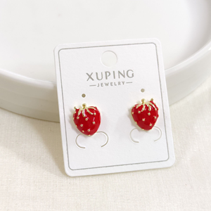 XUPING 10 MM MİNELİ ÇİLEK ÇİVİ KÜPE GOLD