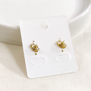 XUPING 10 MM MİNELİ ÇİLEK ÇİVİ KÜPE GOLD