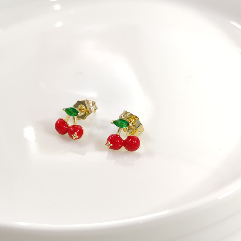 XUPING 10 MM YILDIZ KİRAZ ÇİVİ KÜPE GOLD